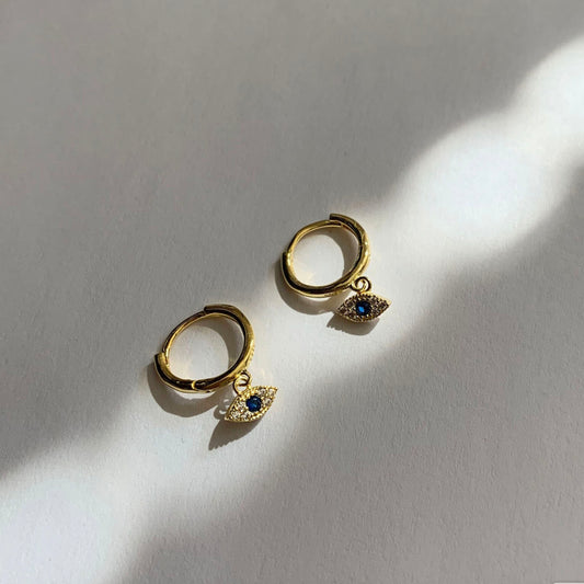 Evil Eye Dangle Hoop