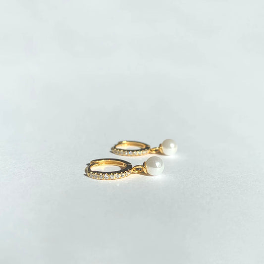 Pearl Dangle Hoop