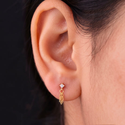 Layered Chain Drop Push Pin