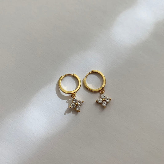Flower Dangle Hoop