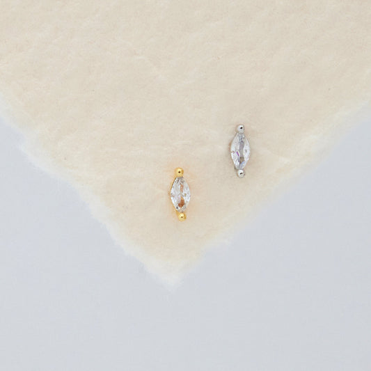 Tiny Marquise Stud