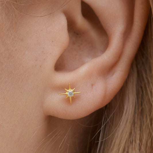 CZ Starburst Stud