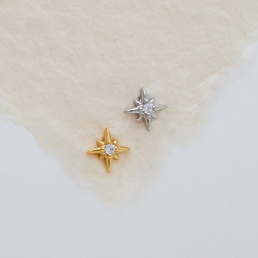 CZ Starburst Stud