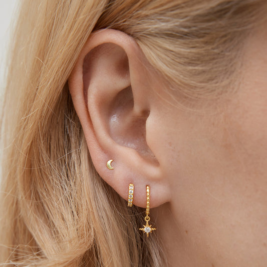 Starburst Dangle Hoop