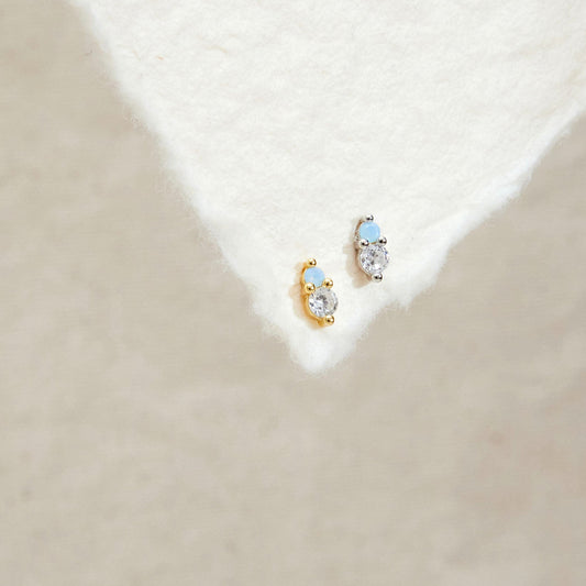 Blue & White Duo Stud