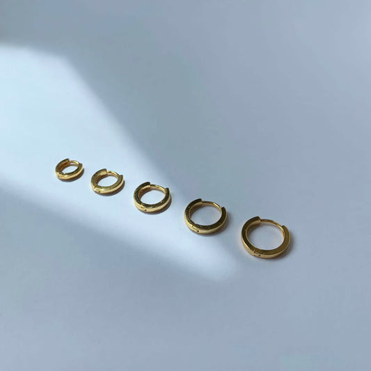 Square Edge huggie hoop