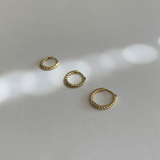 Braided Huggie Hoops