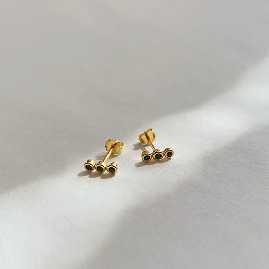 Emerald & Turquoise Stud