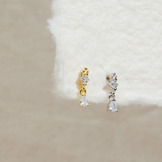 Triangle Ball Dangle stud