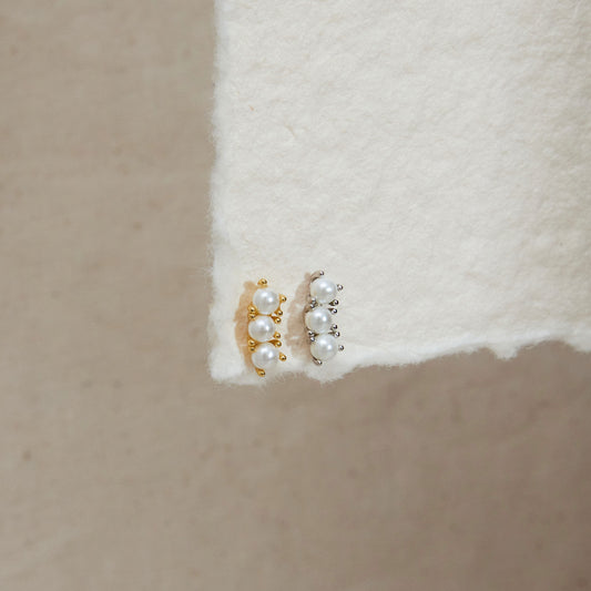 Three Pearl Stud
