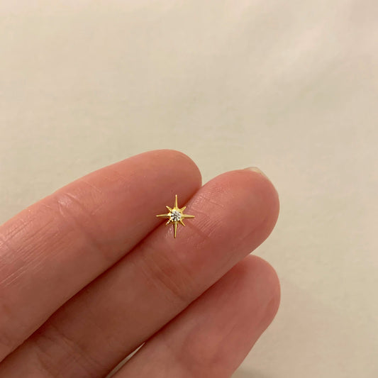 CZ Starburst Stud