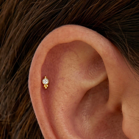 Tiny Triangle Ball Threaded Labret