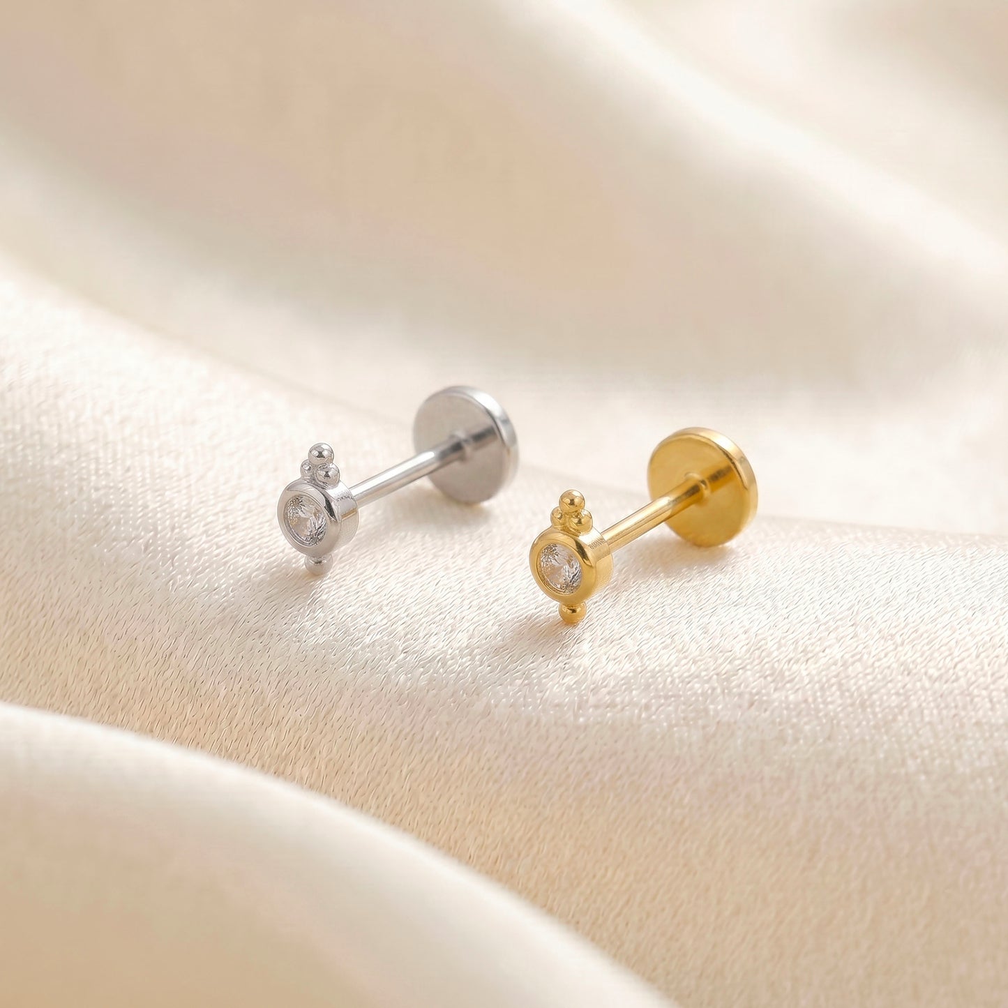 Tiny Triangle Ball Threaded Labret