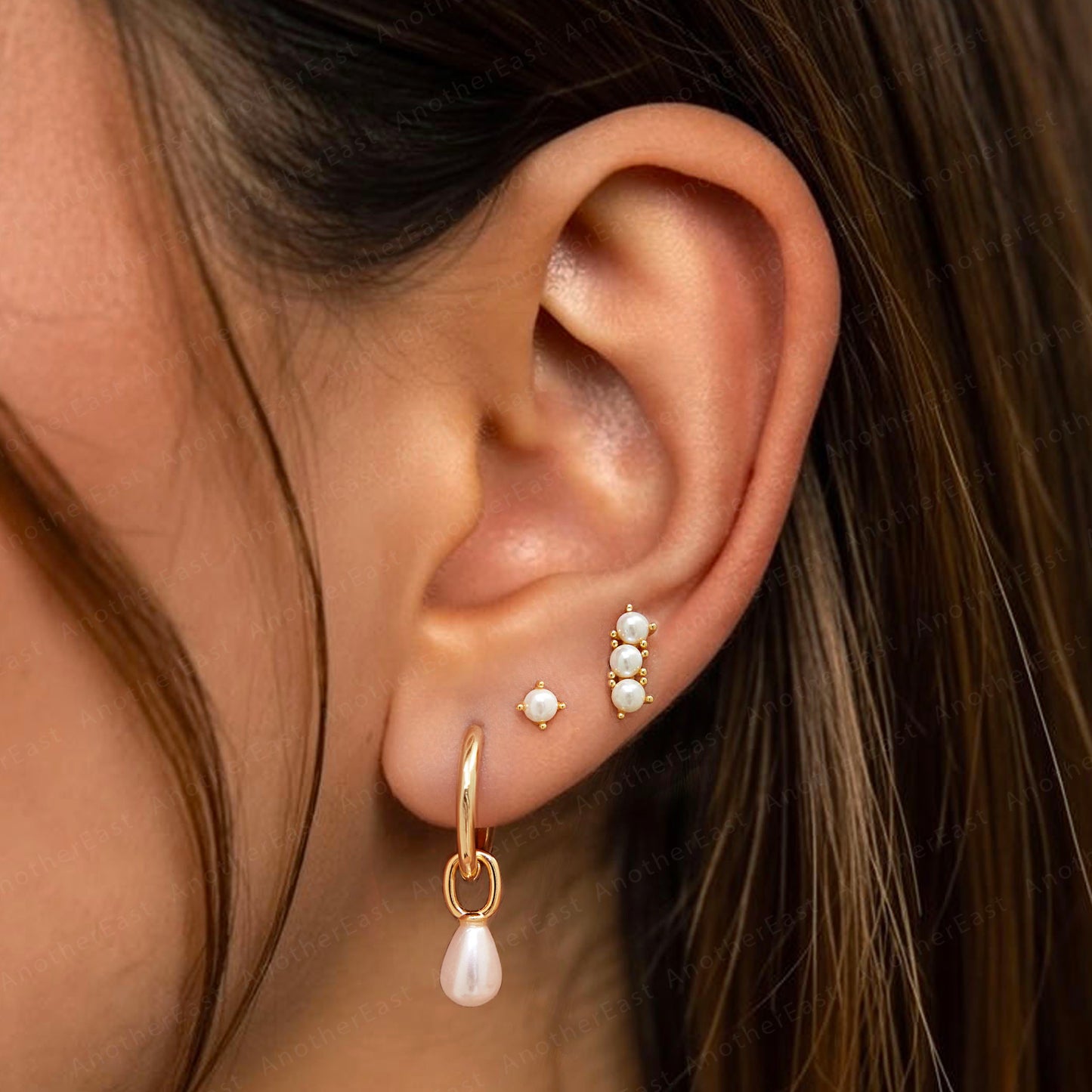 Pearl Dangle Hoop