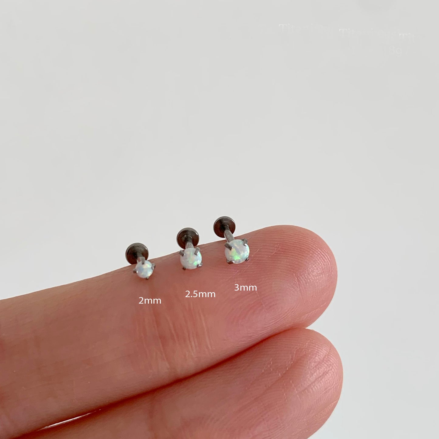 White Opal Push Pin