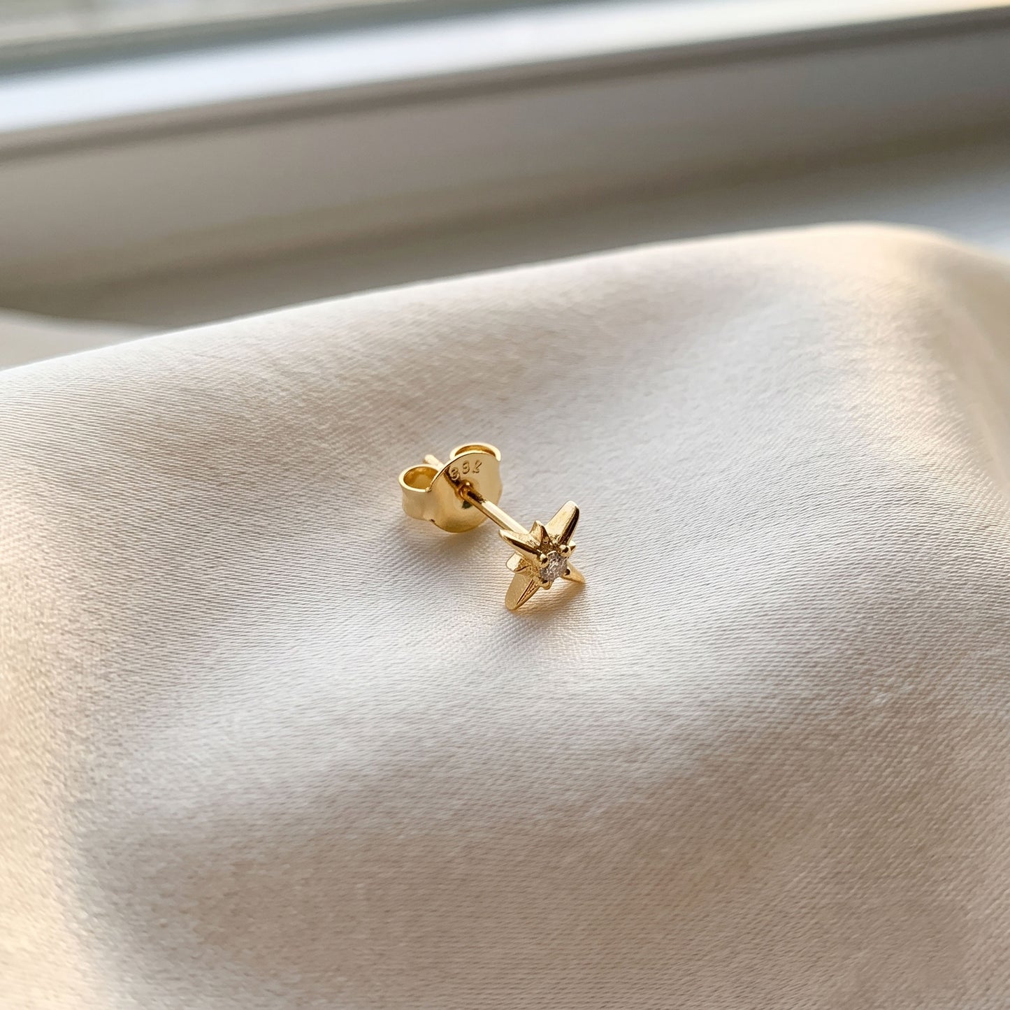 CZ Starburst Stud