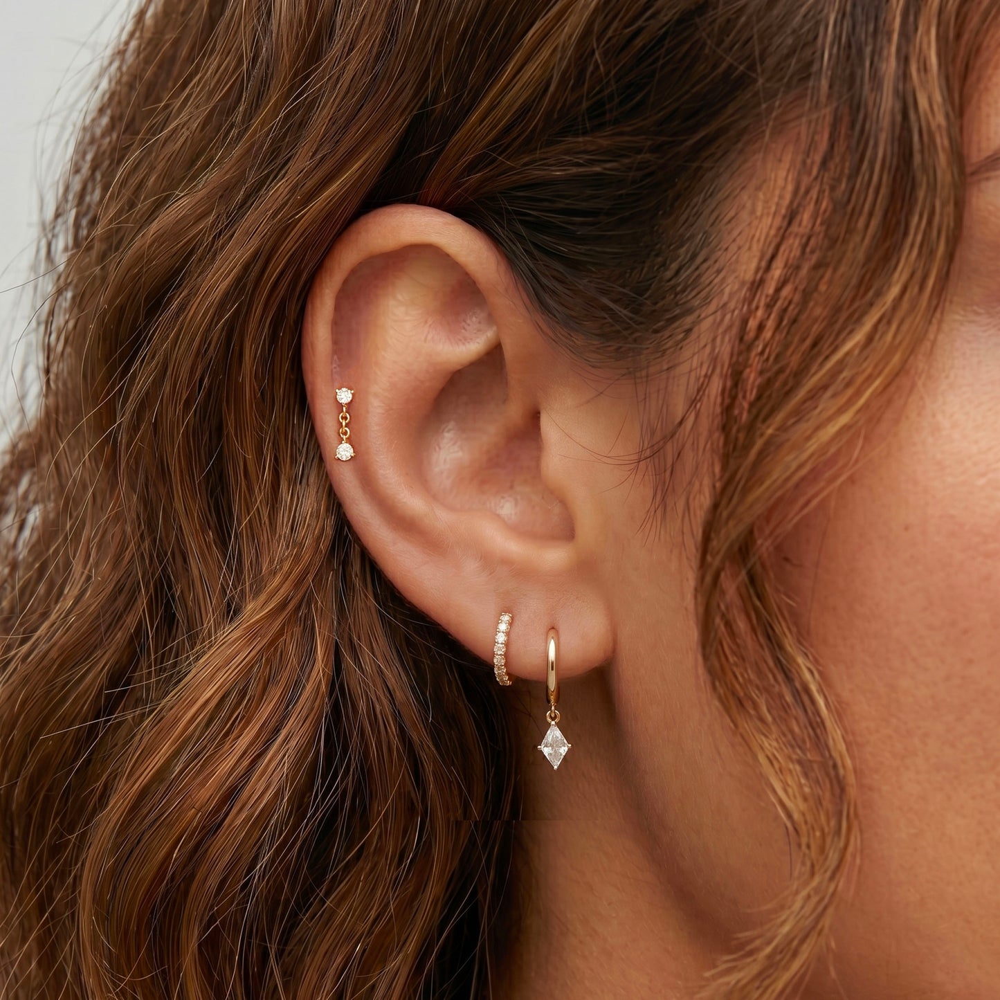 CZ Dangle Stud