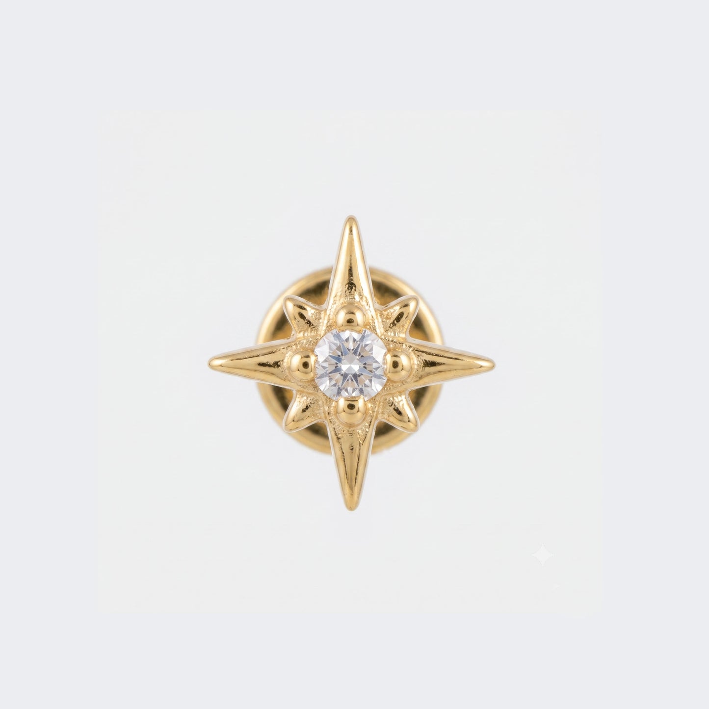 CZ Starburst Threaded Labret