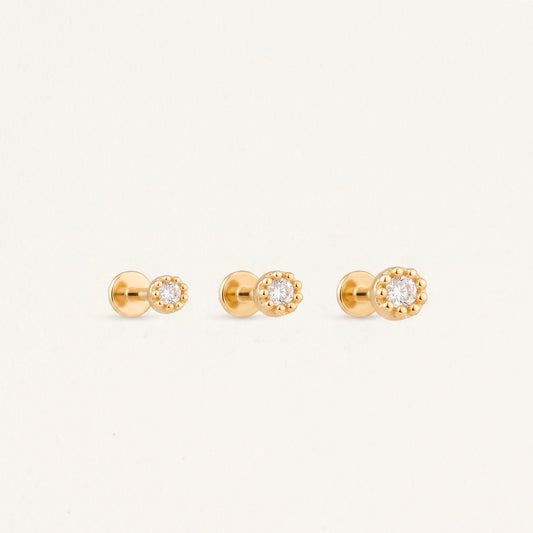 CZ Bezel Push Pin