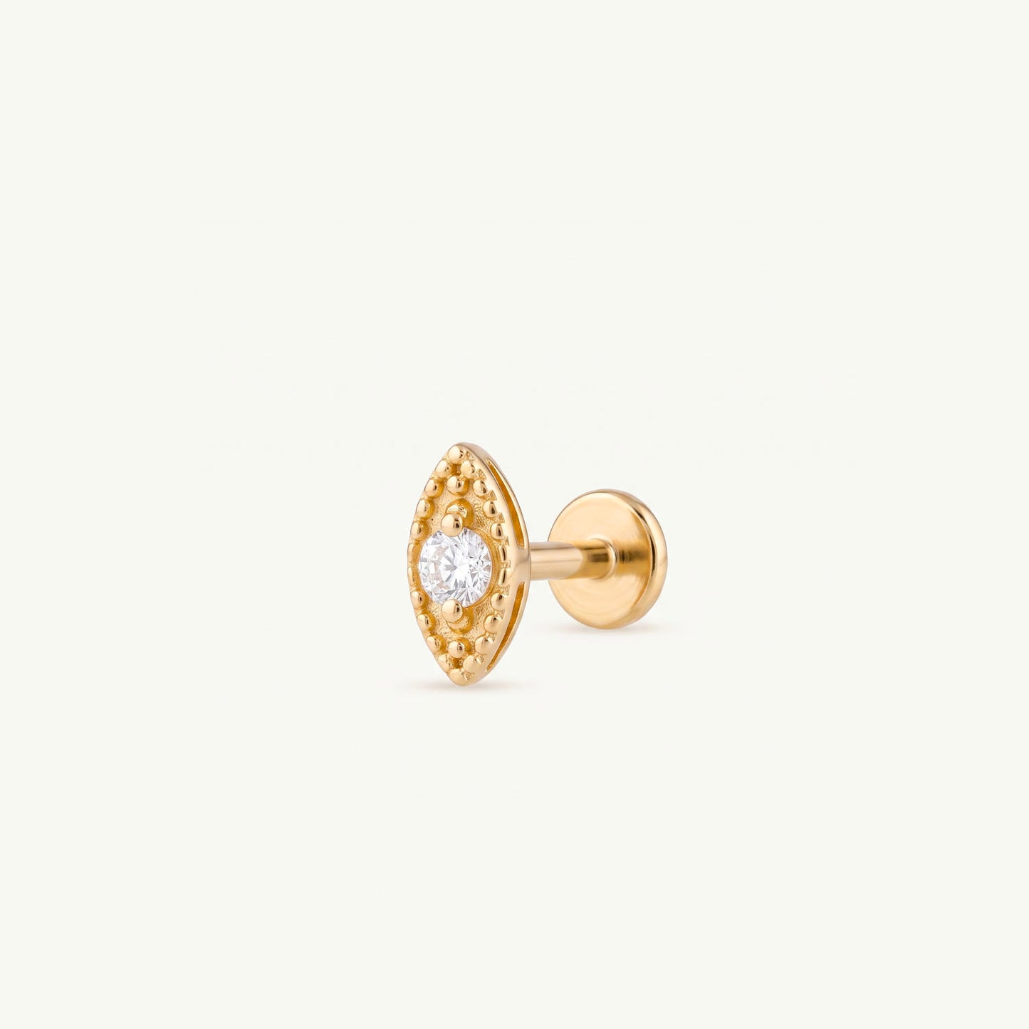Cz Oval Push Pin