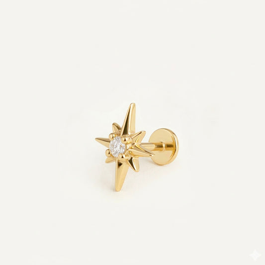 CZ Starburst Push Pin