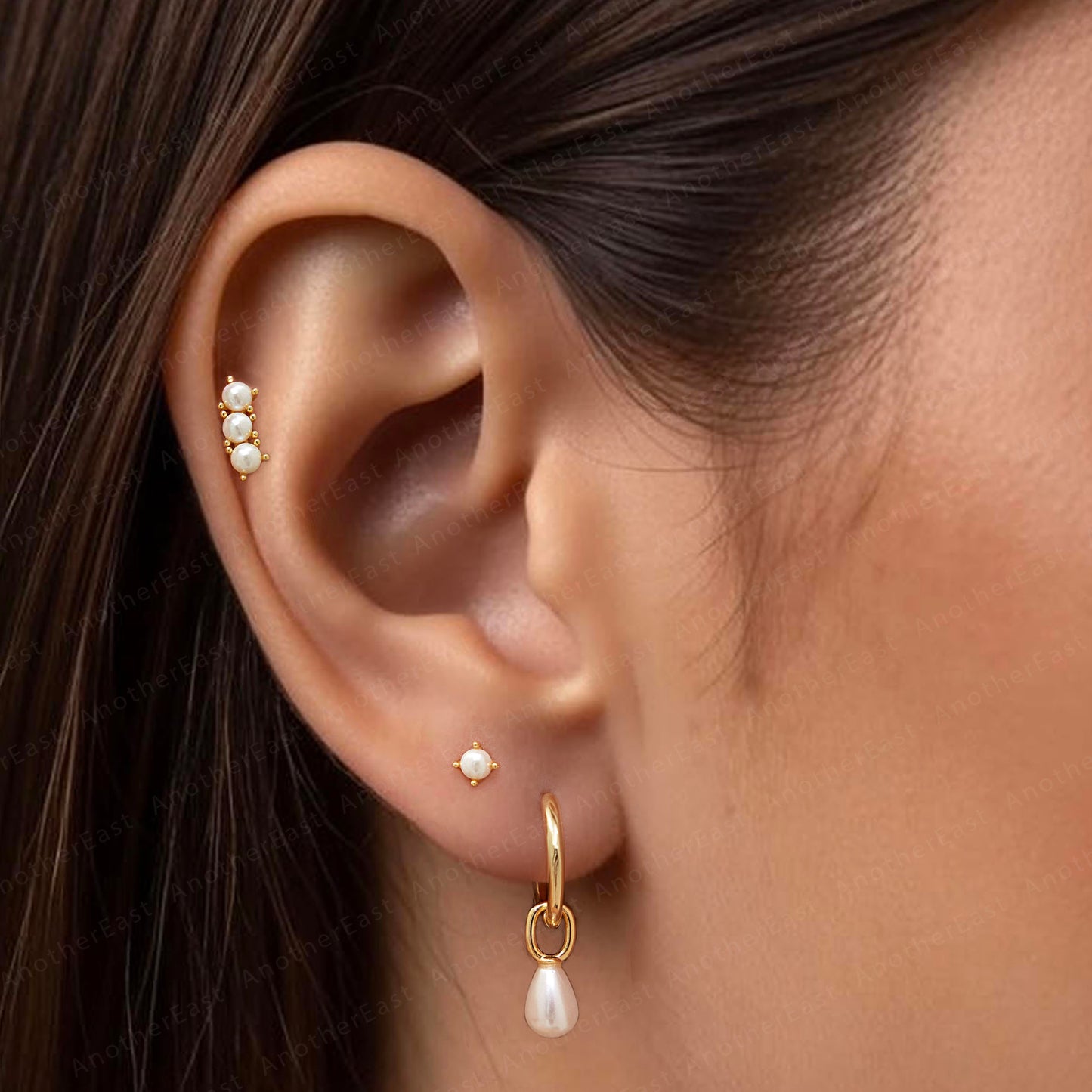 Pearl Dangle Hoop