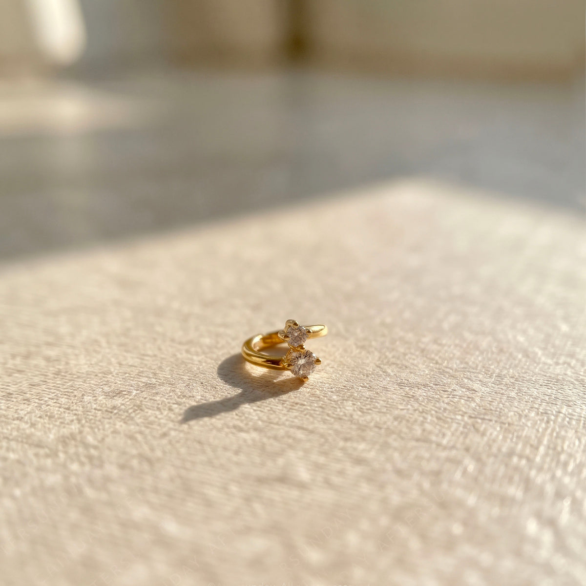 Dual Stone CZ Hinged Clicker