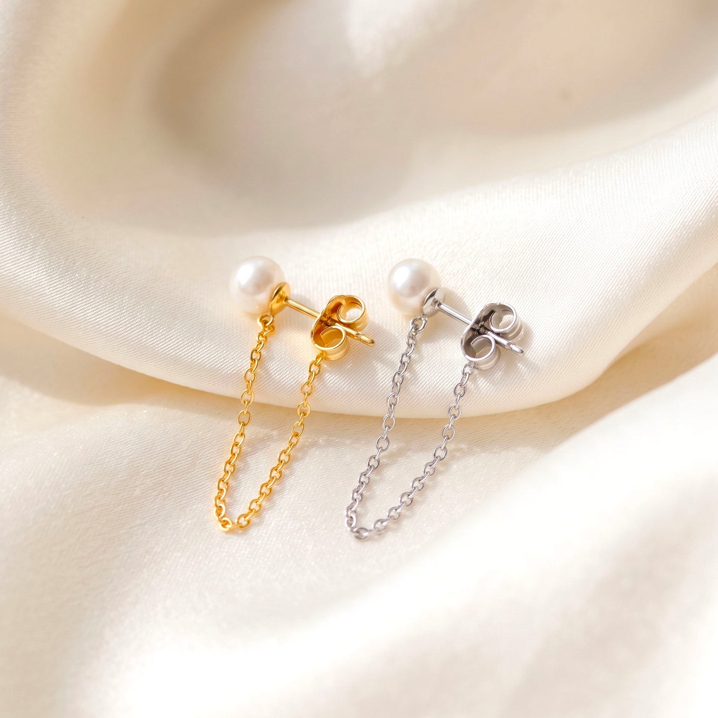 Pearl Chain Stud