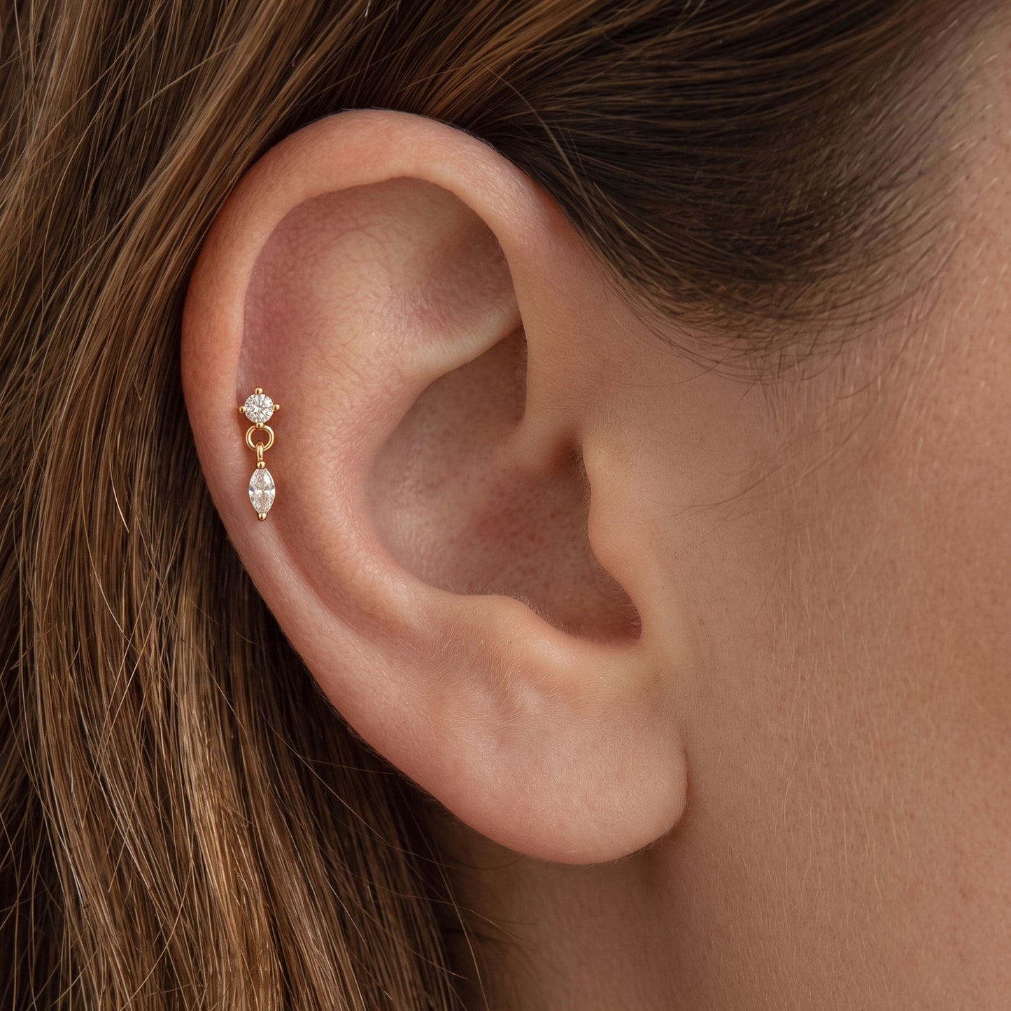 Marquise Dangle stud