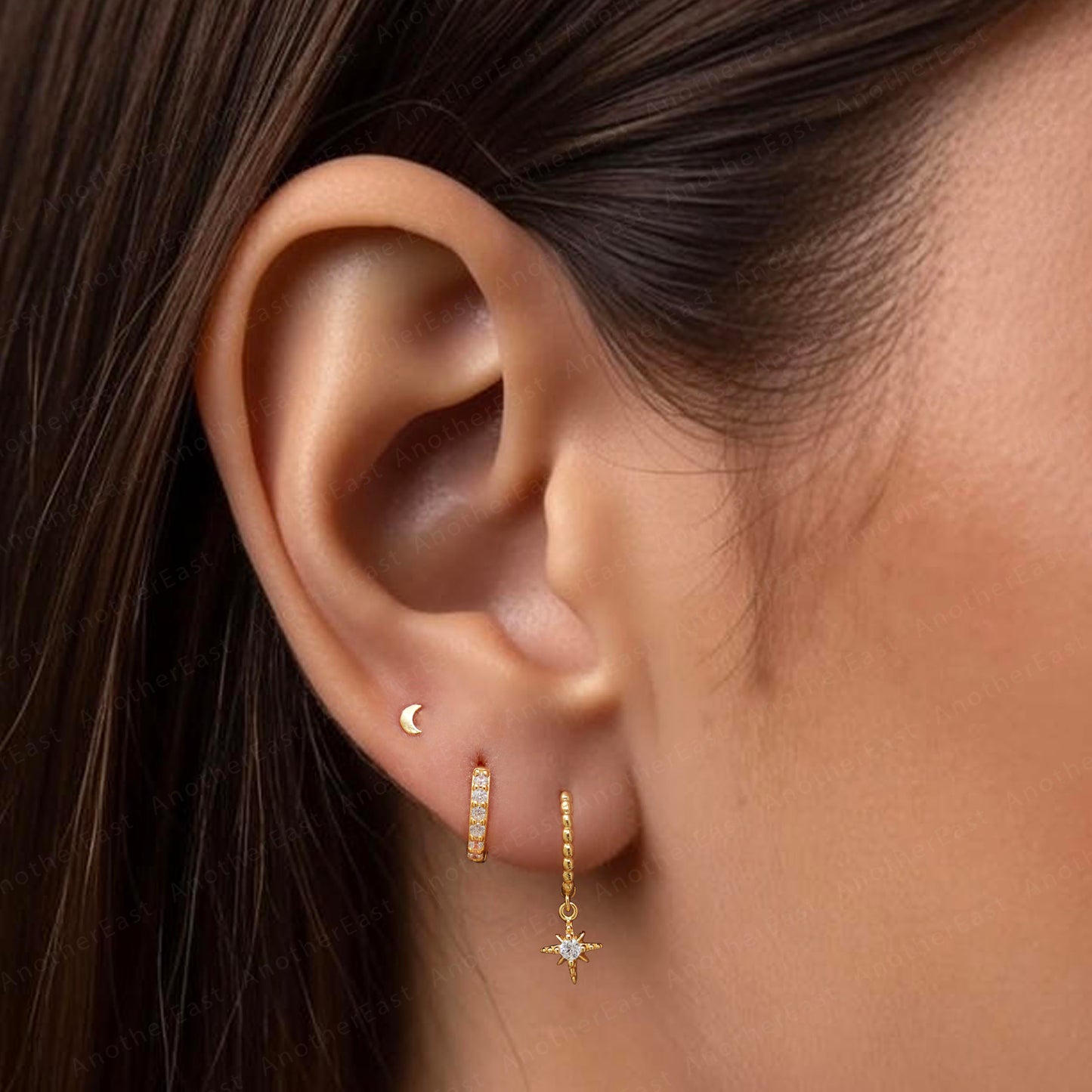 Starburst Dangle Hoop