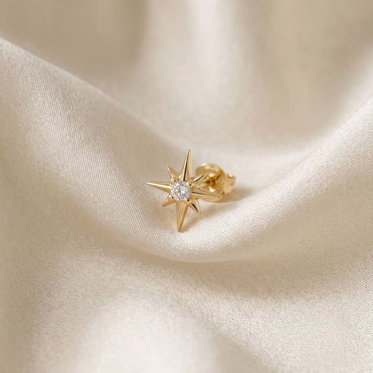 CZ Starburst Stud
