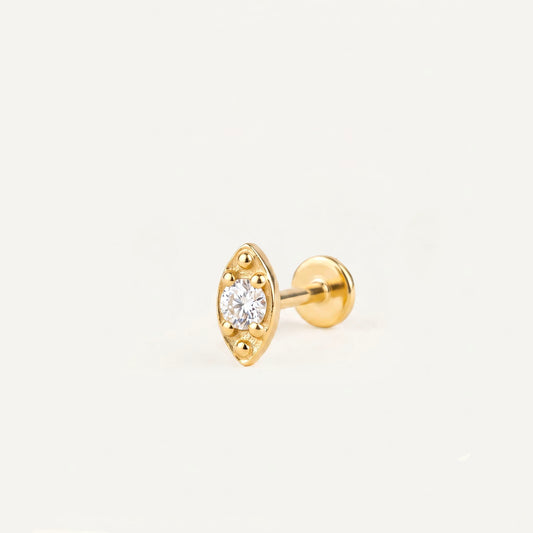 CZ Oval Push Pin