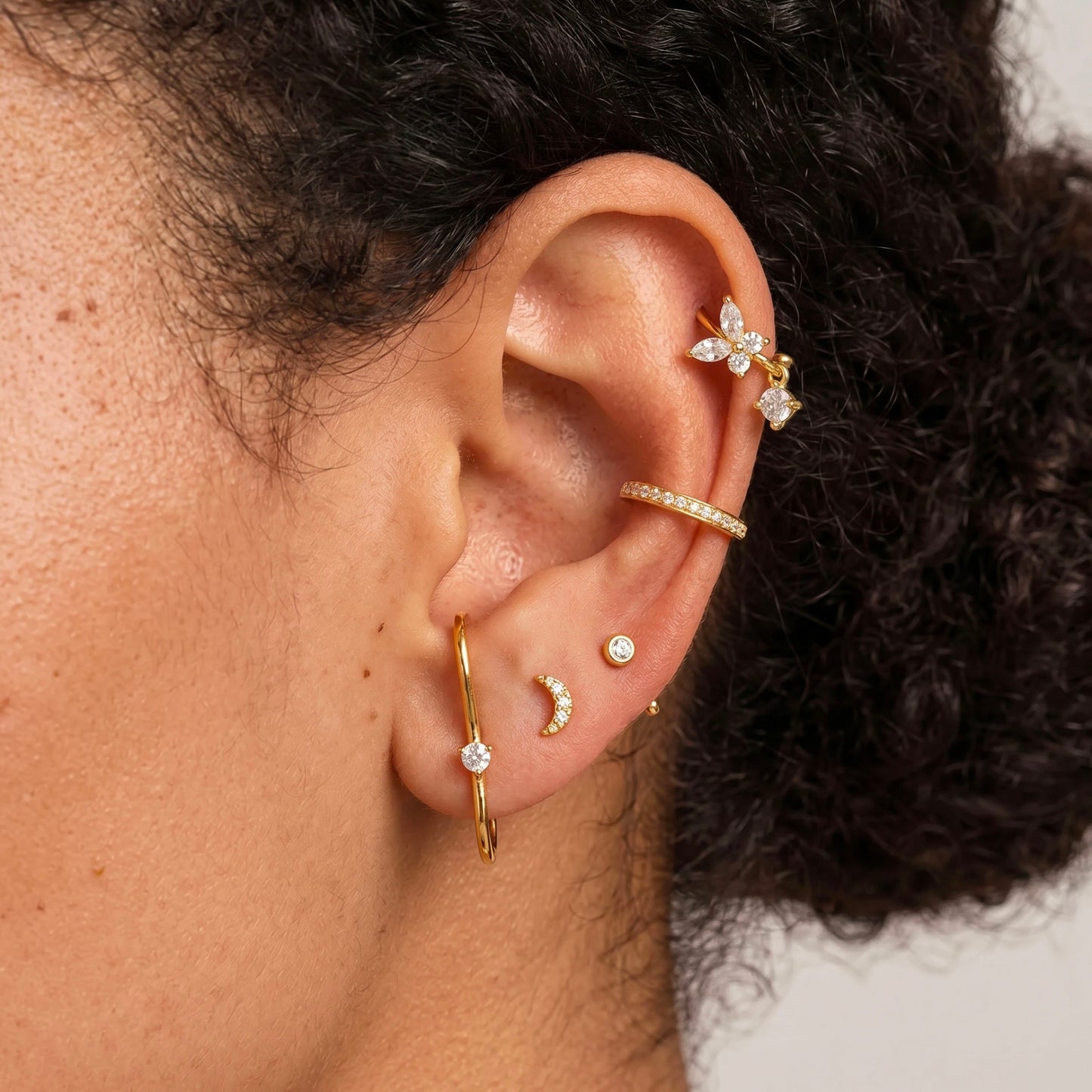Simple CZ Ear Cuff (No Piercing)