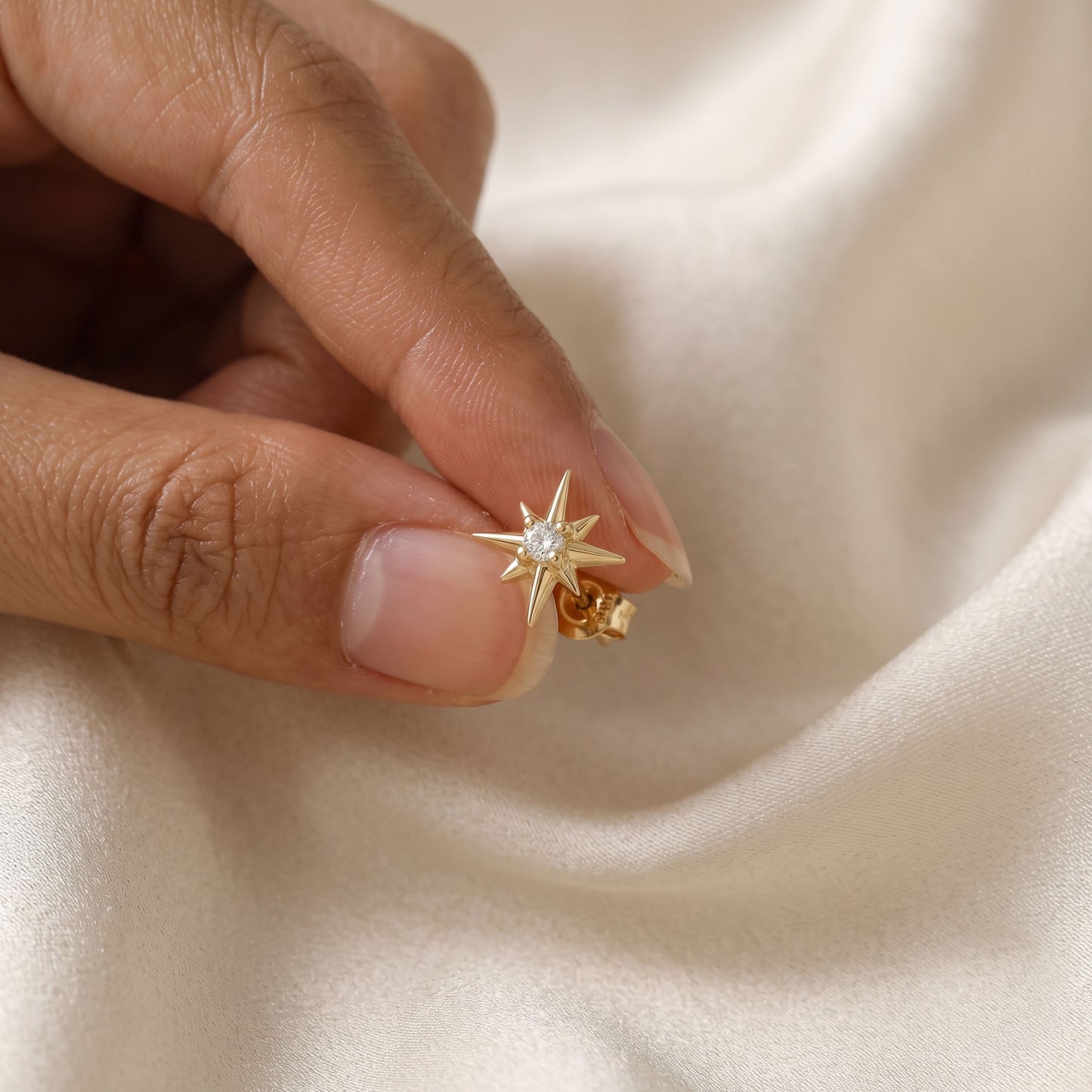 CZ Starburst Stud