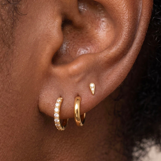 CZ Teardrop Stud