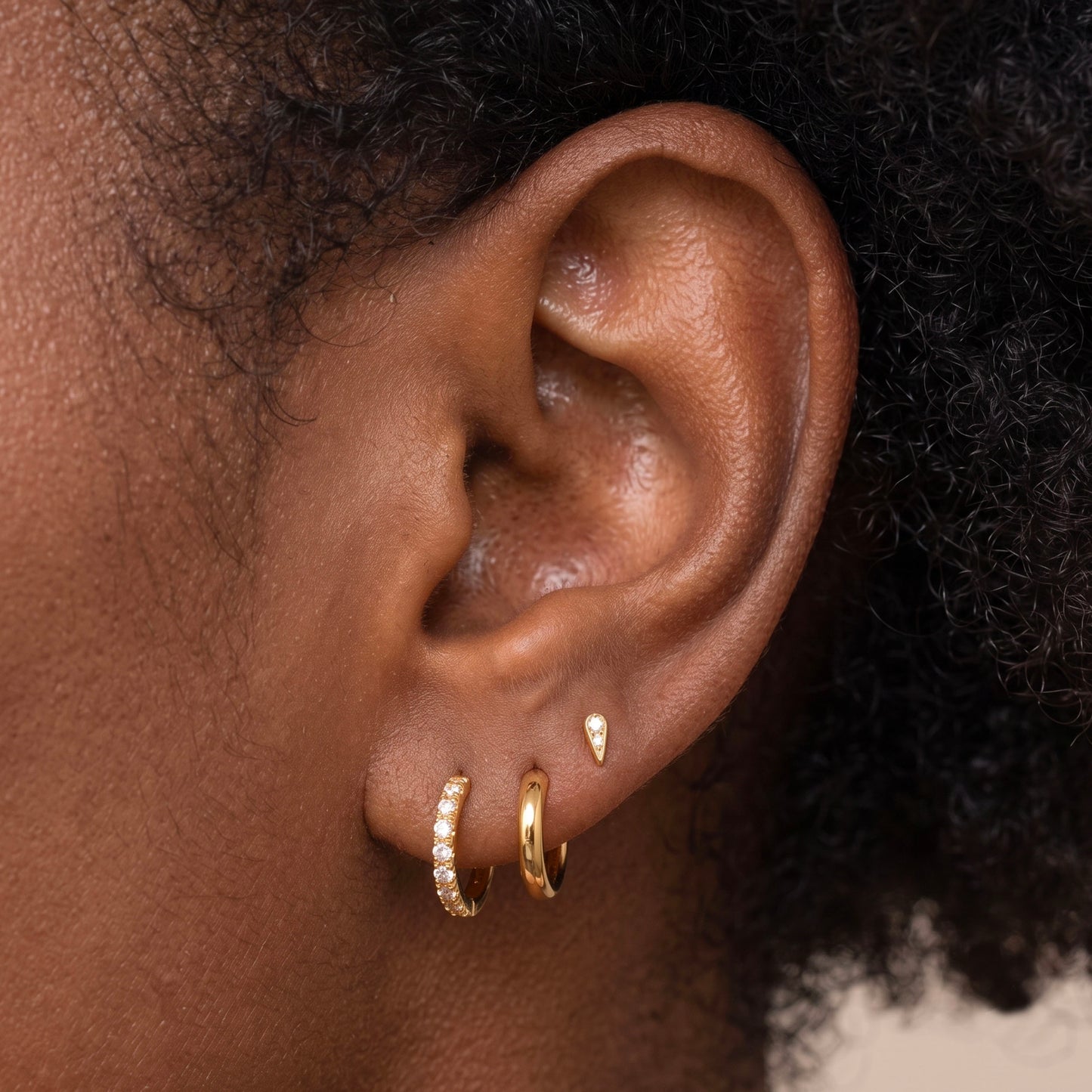 CZ Teardrop Threaded Labret