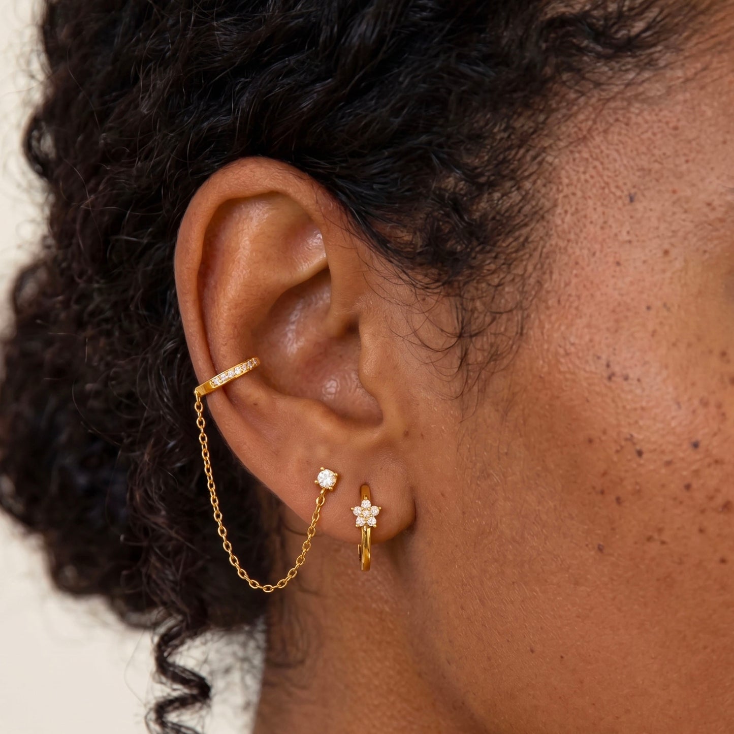 Ear Cuff Chain Stud