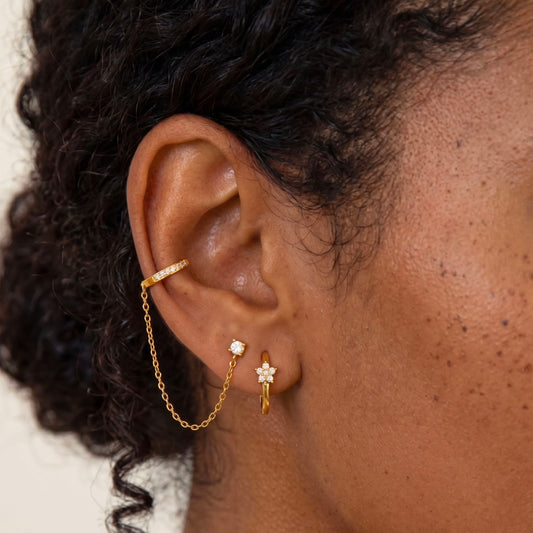 Ear Cuff Chain Stud