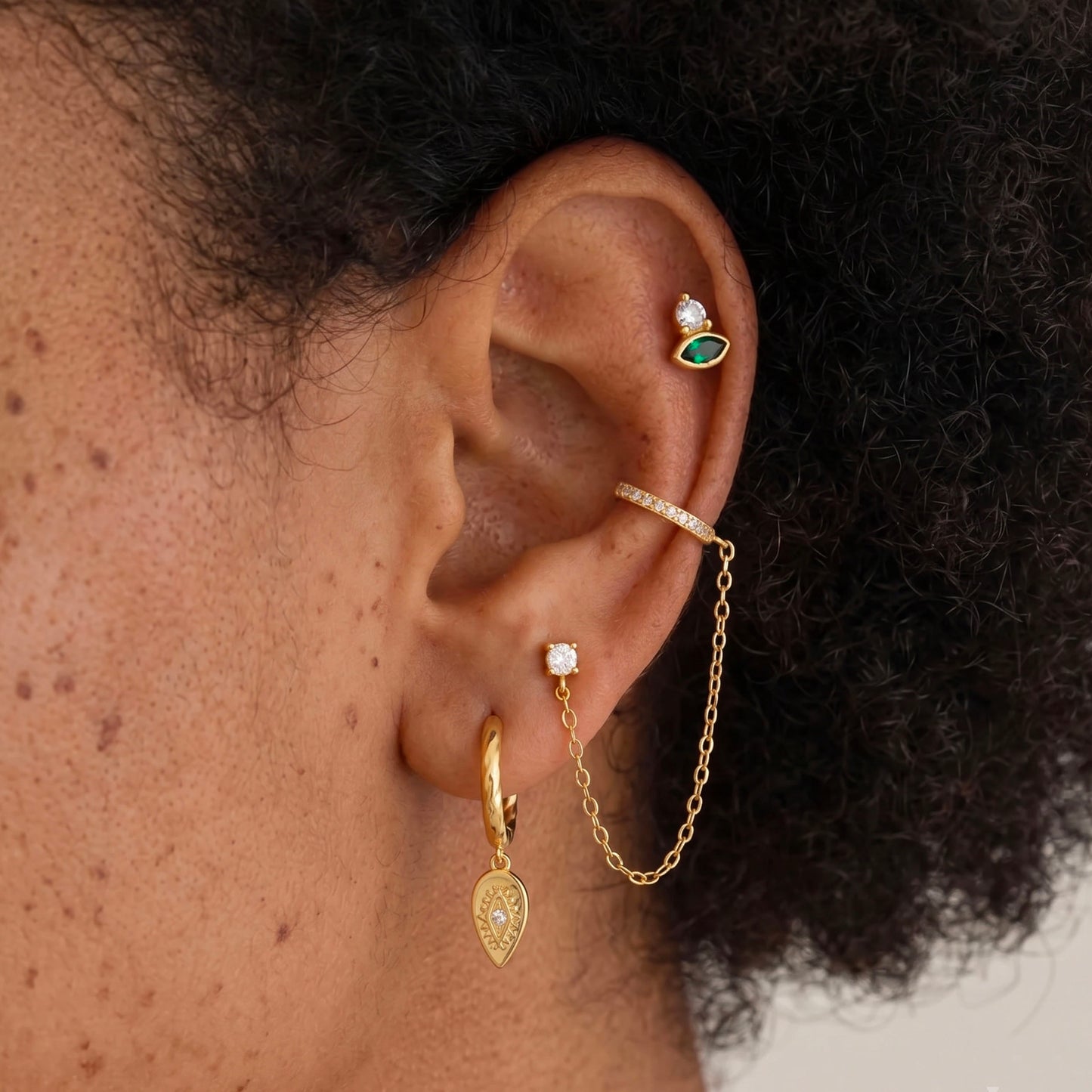 Ear Cuff Chain Stud