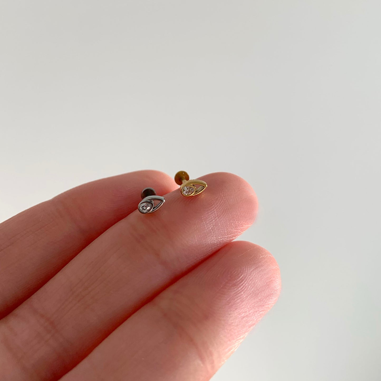 CZ Teardrop Push Pin
