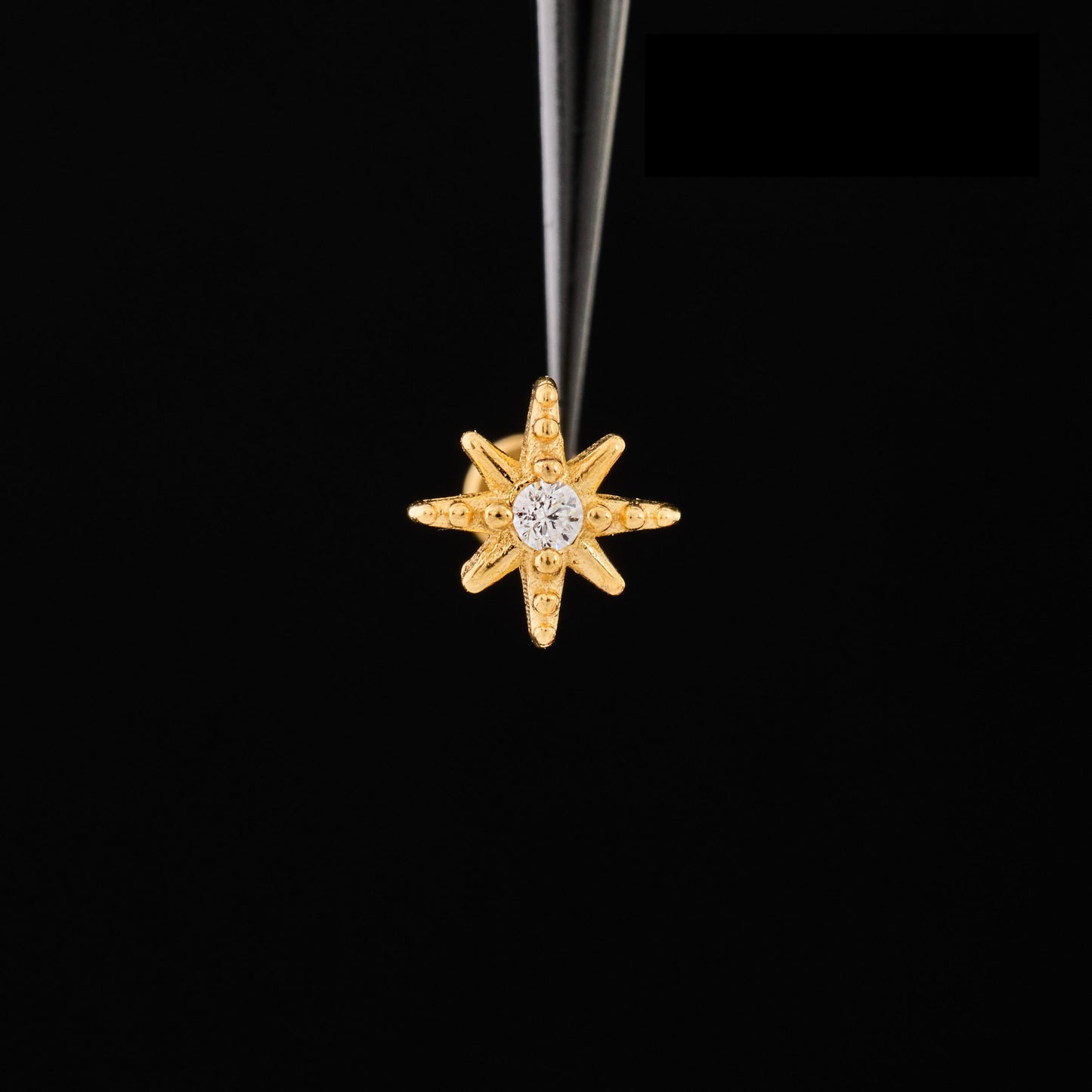 CZ Starburst Push Pin