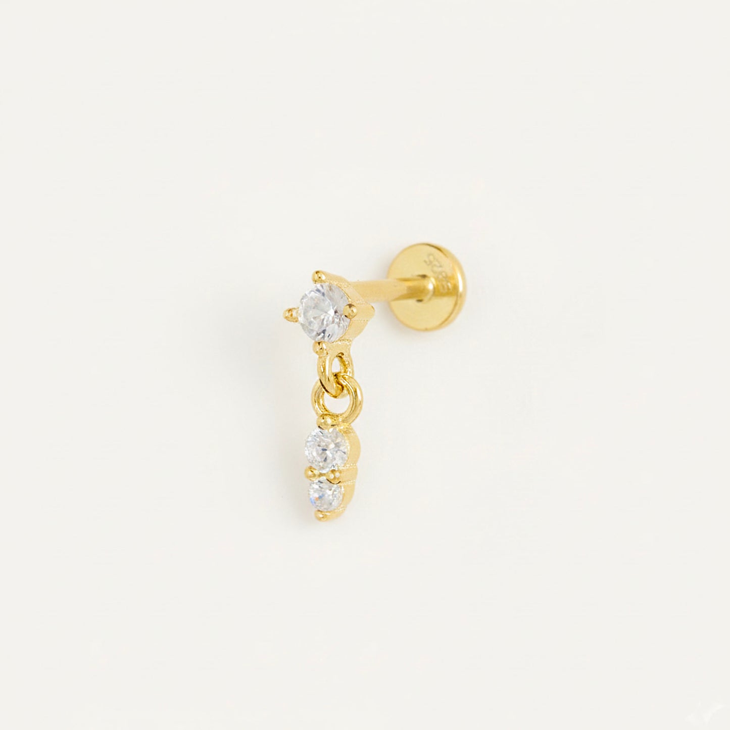 CZ Dangle Threaded Labret