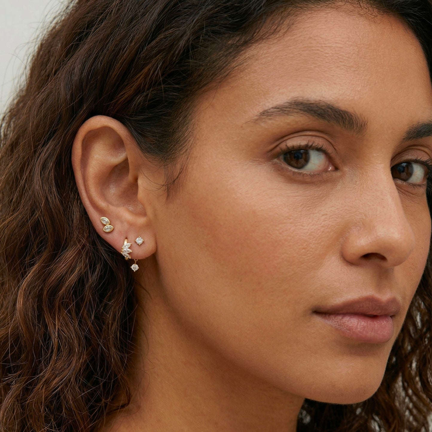 Double Leaf Marquise Stud