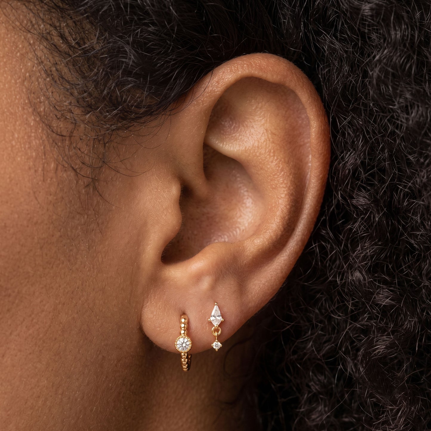 Kite Cut Dangle Threaded Labret