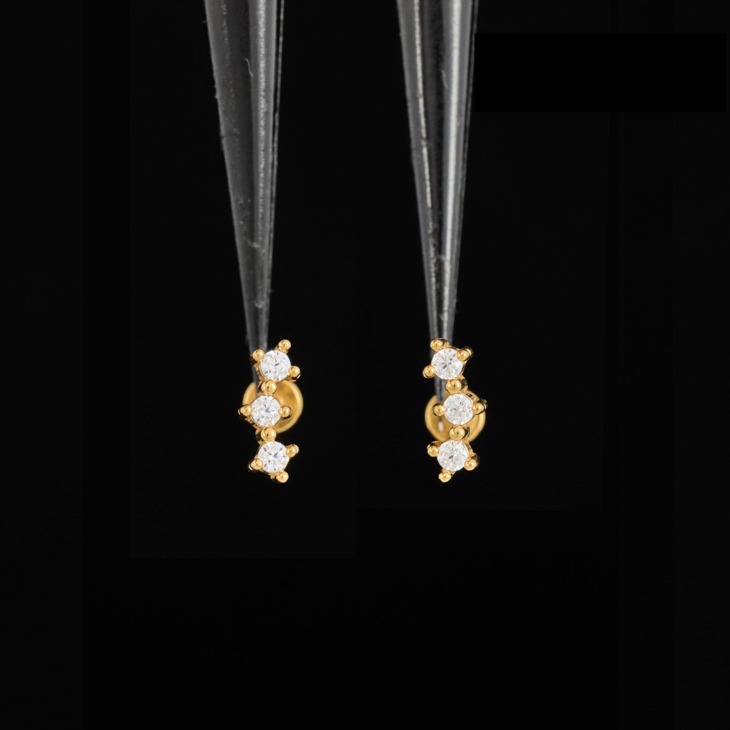 Three CZ Climber Push Pin