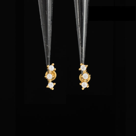 Three CZ Climber Push Pin