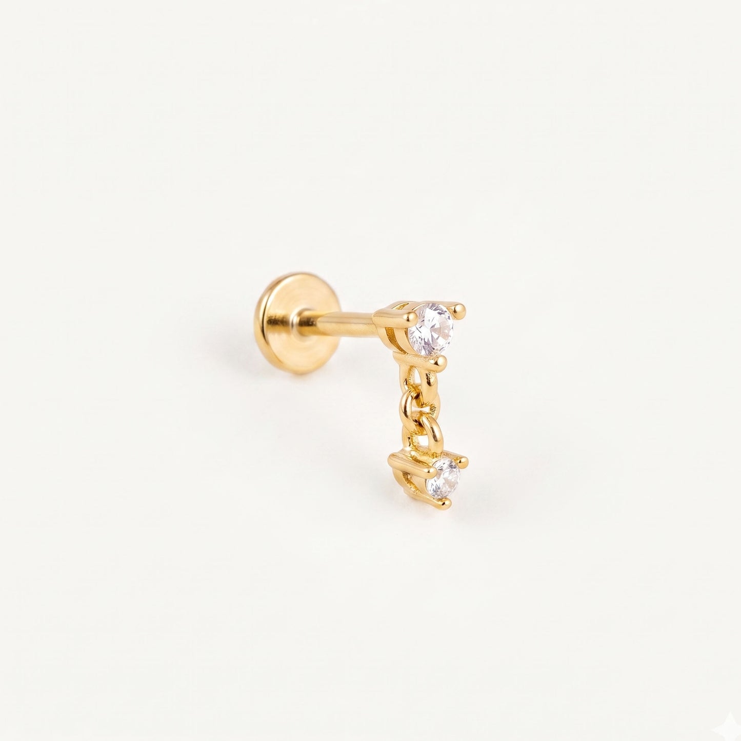 CZ Dangle Threaded Labret