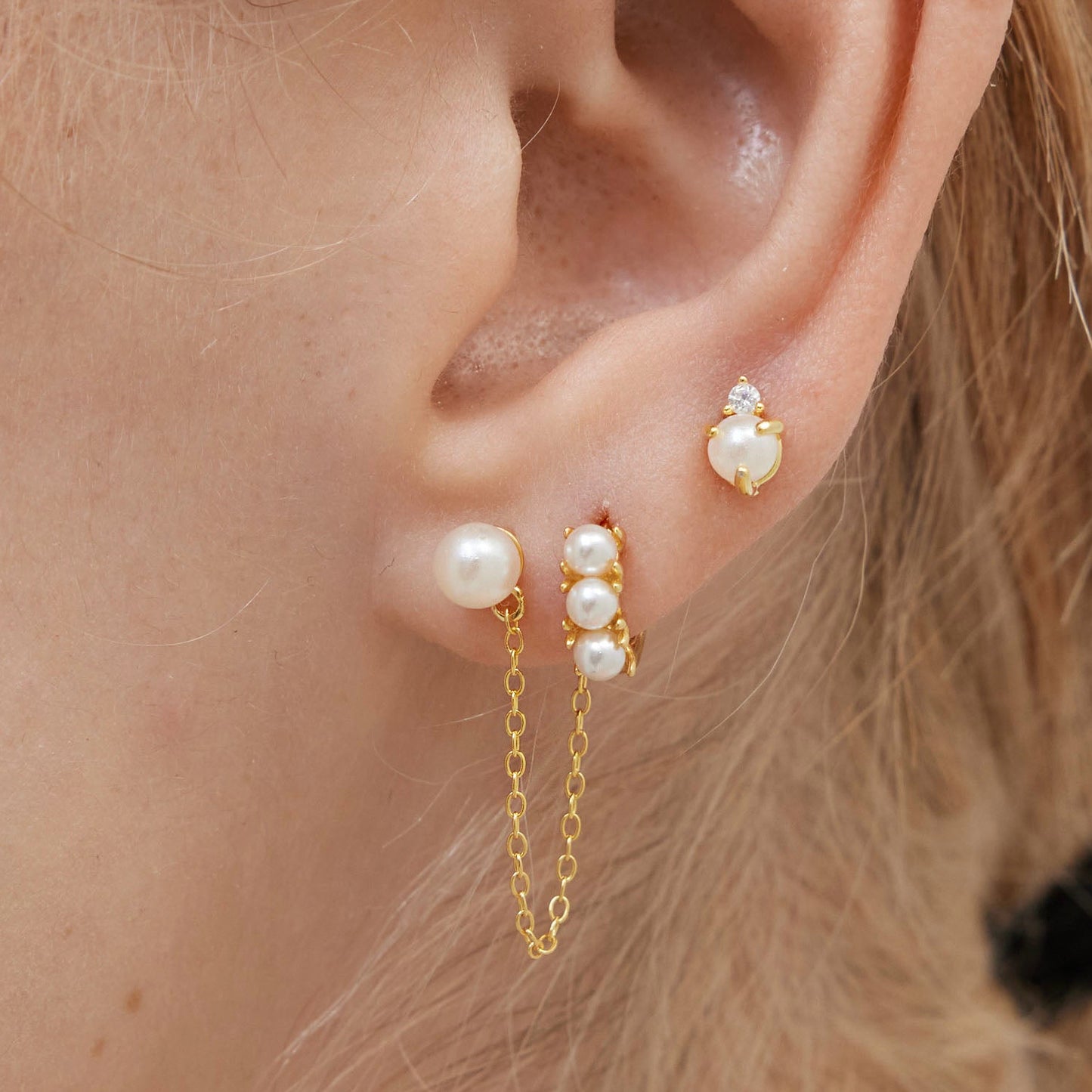 Pearl Earring Set