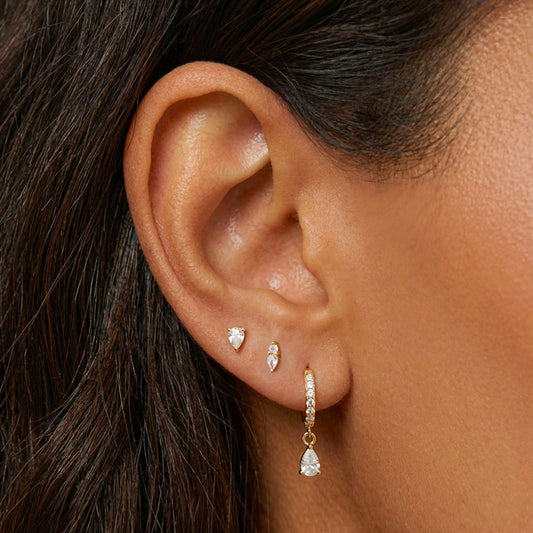 Pear Hoop Set