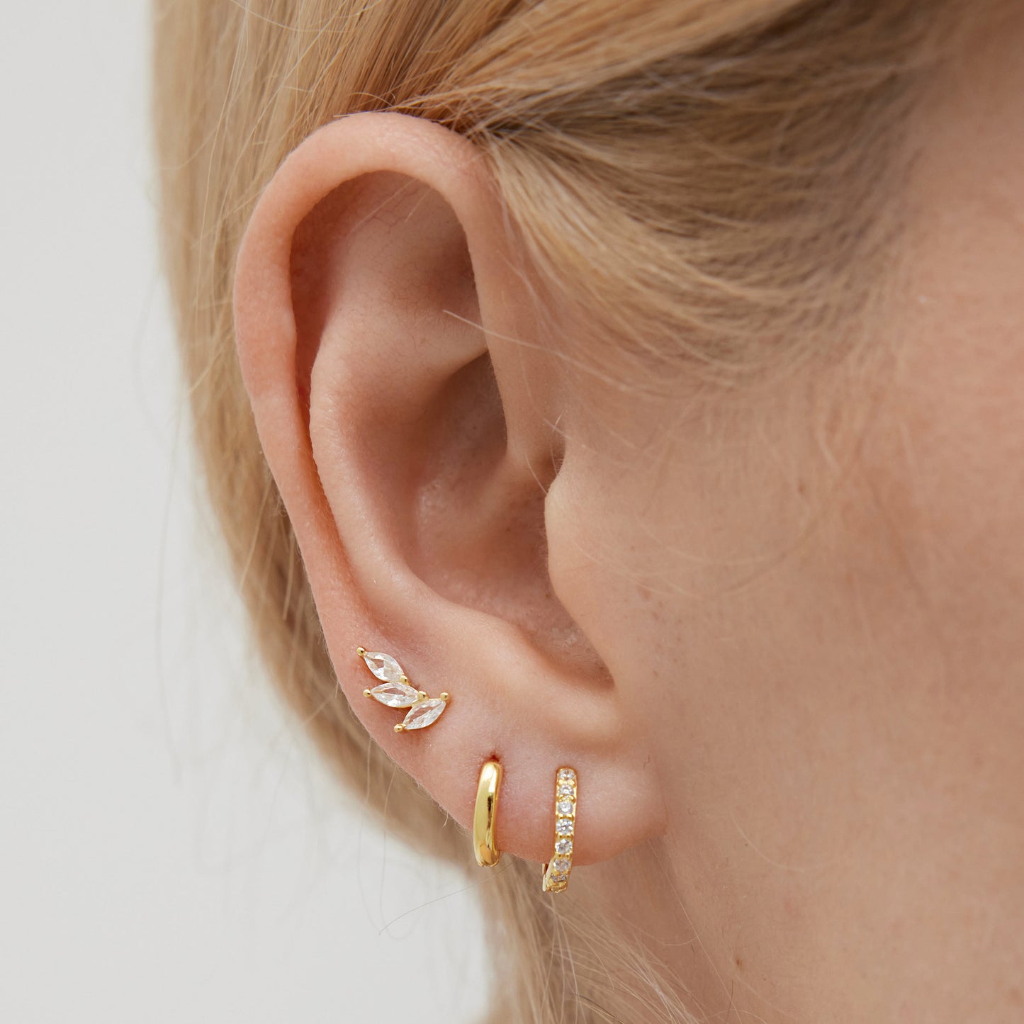 CZ Leaf Threaded Labret